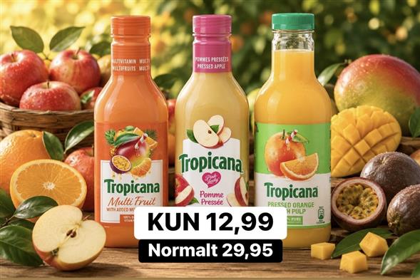1 flaske Tropicana juice