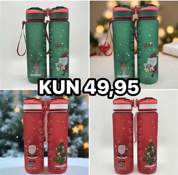 Vandflaske med julemotiv