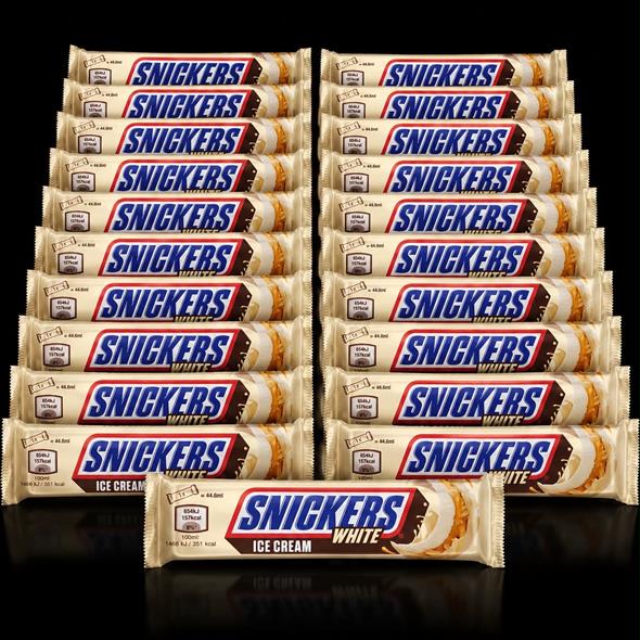 1 kasse Snickers White is