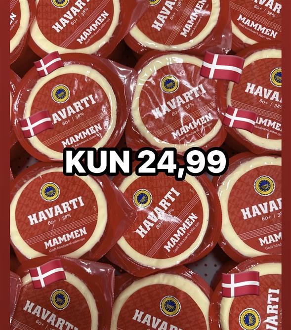 1 stykke Mammen havarti ost