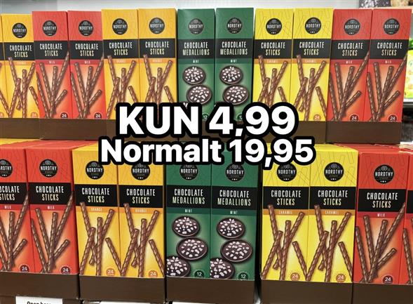 1 pakke Nordthy chokolade sticks