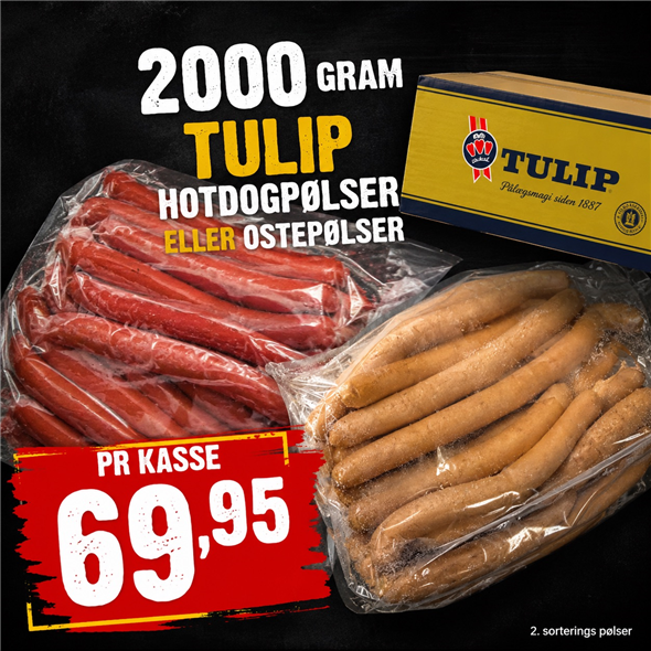 1 kasse 2 kilos pølser