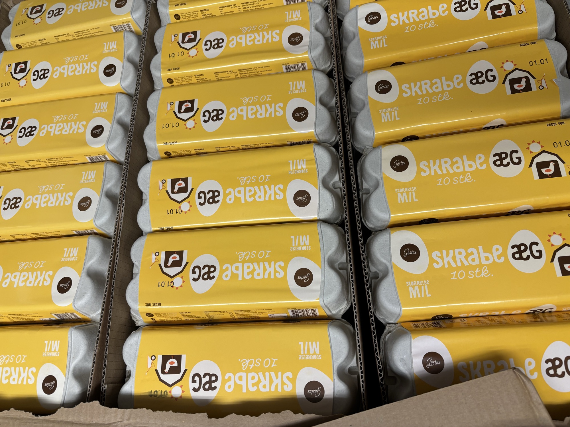 1 bakke Gestus skrabeæg